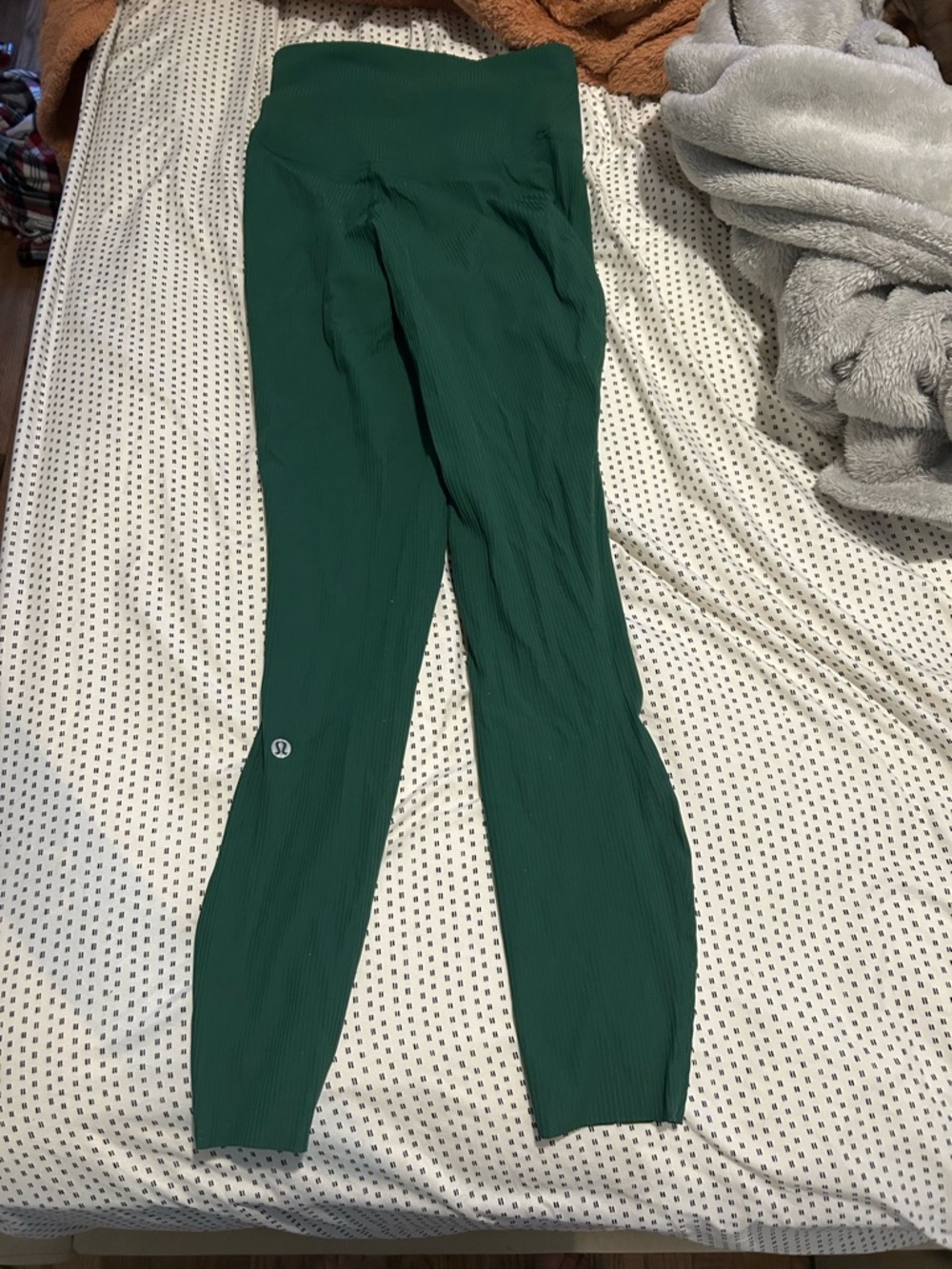 lululemon athletica Forest Green Ribbed Leggings